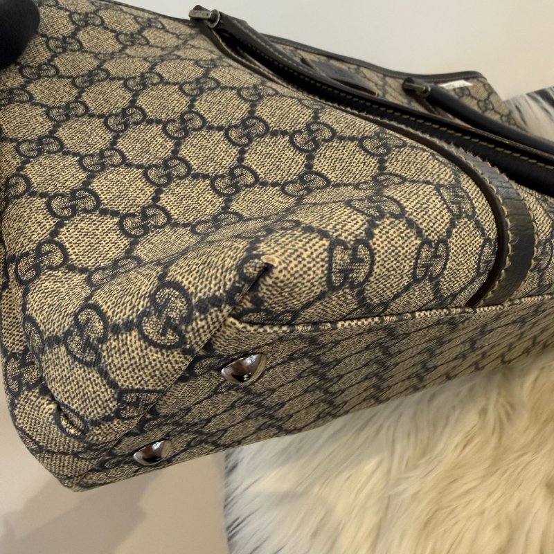 GUCCI 黑色老花托特包-3