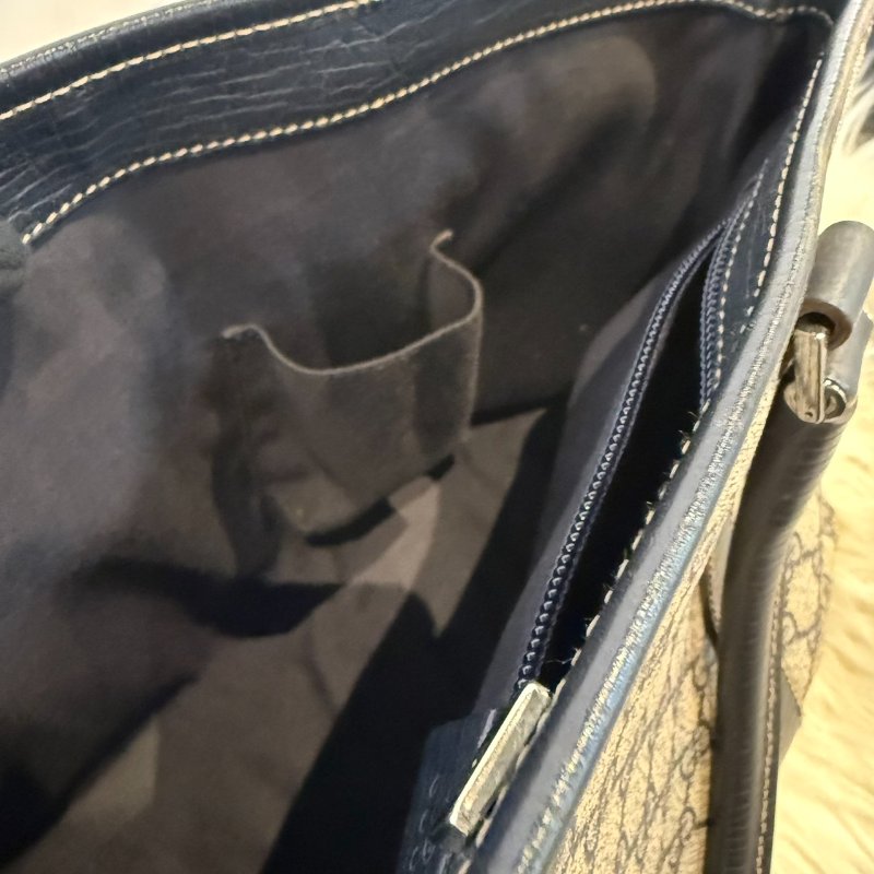 GUCCI 黑色老花托特包-6