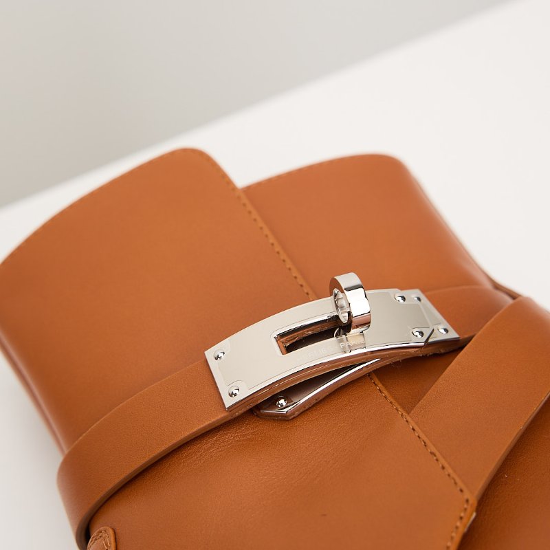 Hermès Neo ankle boot Kelly扣短靴/Naturel棕色-4