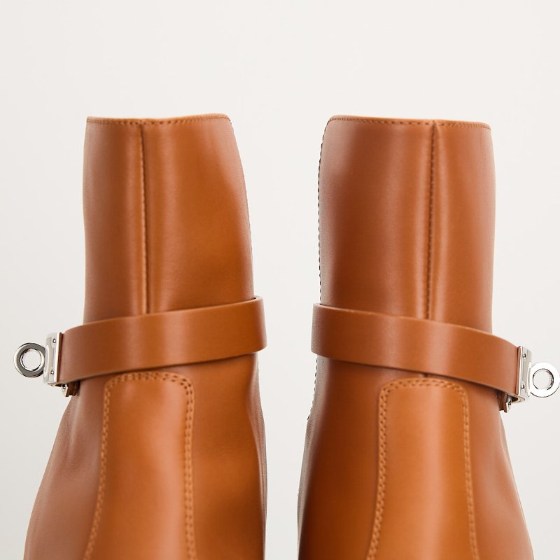 Hermès Neo ankle boot Kelly扣短靴/Naturel棕色-7