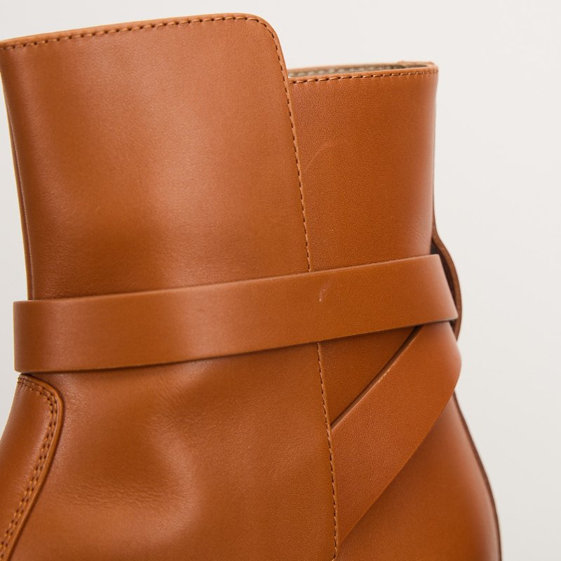 Hermès Neo ankle boot Kelly扣短靴/Naturel棕色-10