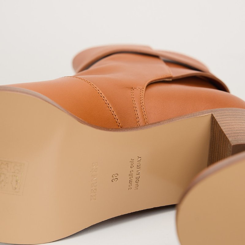 Hermès Neo ankle boot Kelly扣短靴/Naturel棕色-19