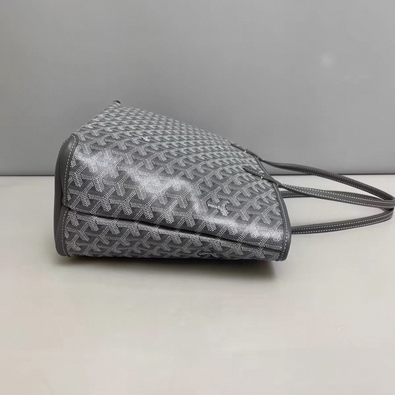 Goyard戈雅 灰色印花拉鍊購物袋 尺寸31×24-1