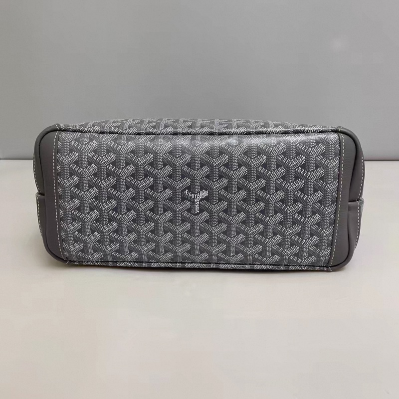 Goyard戈雅 灰色印花拉鍊購物袋 尺寸31×24-2