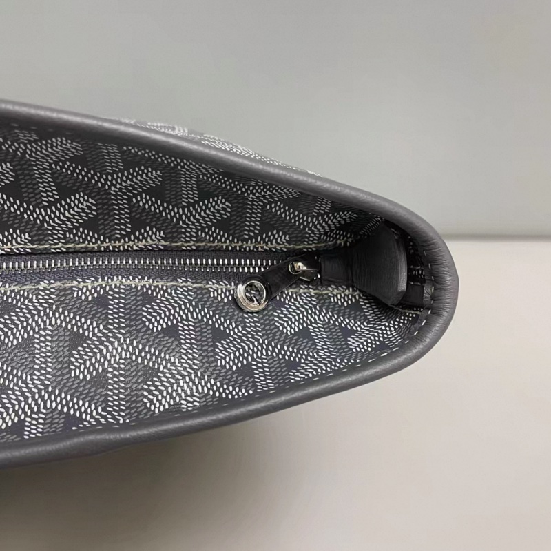 Goyard戈雅 灰色印花拉鍊購物袋 尺寸31×24-5