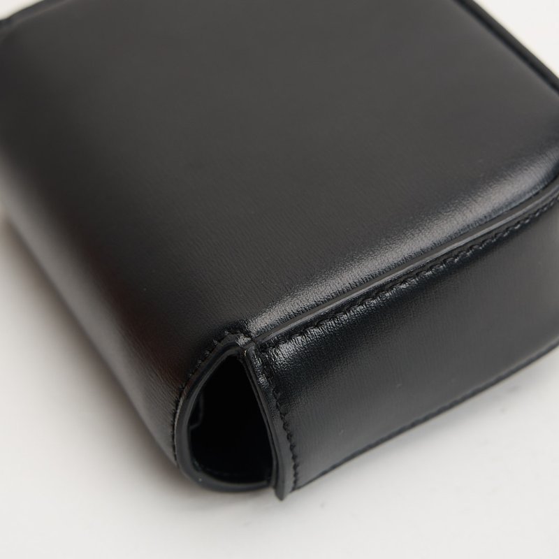 二手Celine mini 凱旋門小包/黑金-8