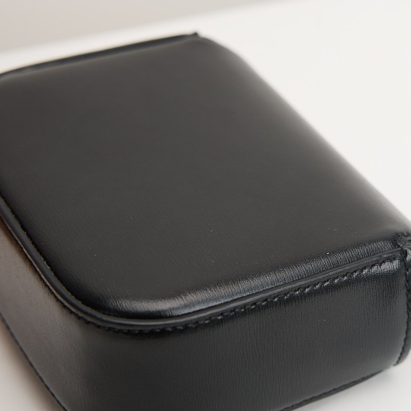 二手Celine mini 凱旋門小包/黑金-9