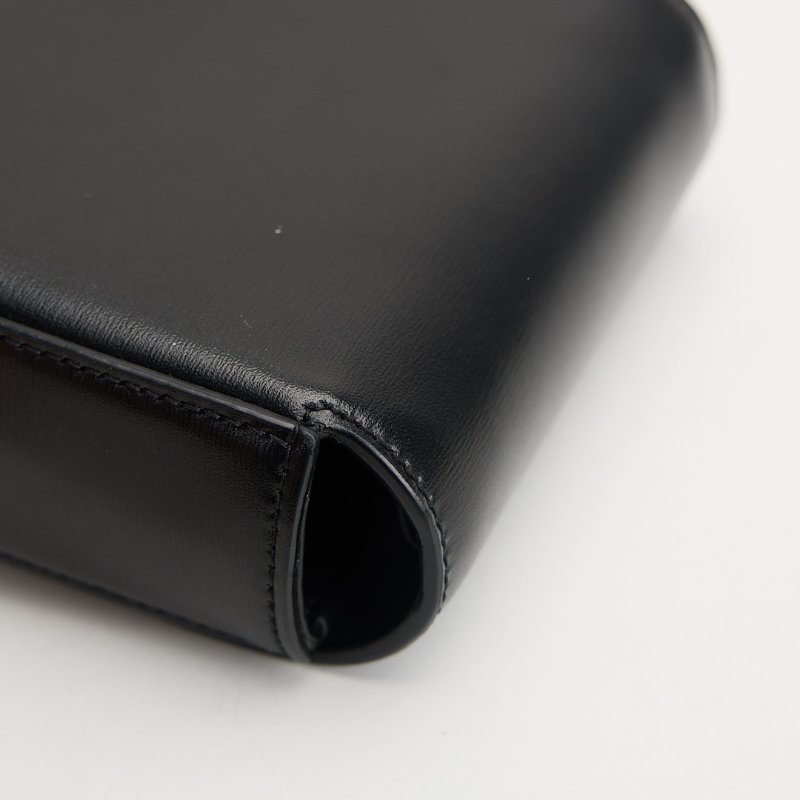 二手Celine mini 凱旋門小包/黑金-11