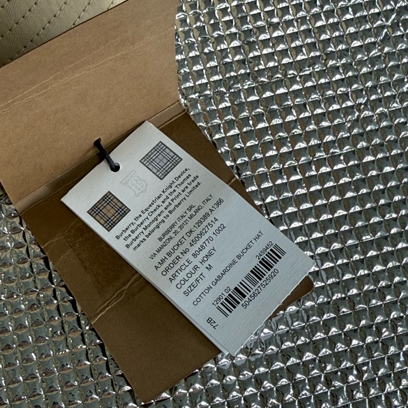 「英國代購」 全新Burberry 博柏利「專櫃親購」LOGO漁夫帽卡其經典格紋-2