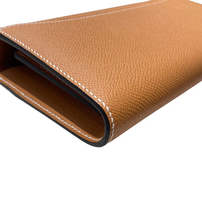 HERMES 愛馬仕 CONSTANCE TO GO 肩背手拿包 皮革 金棕 銀釦-8