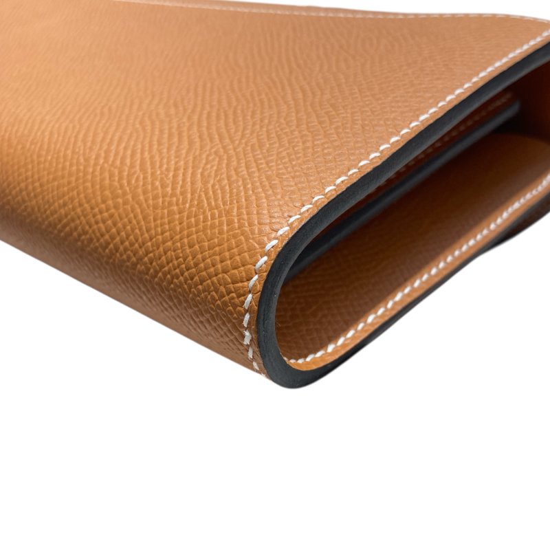 HERMES 愛馬仕 CONSTANCE TO GO 肩背手拿包 皮革 金棕 銀釦-9