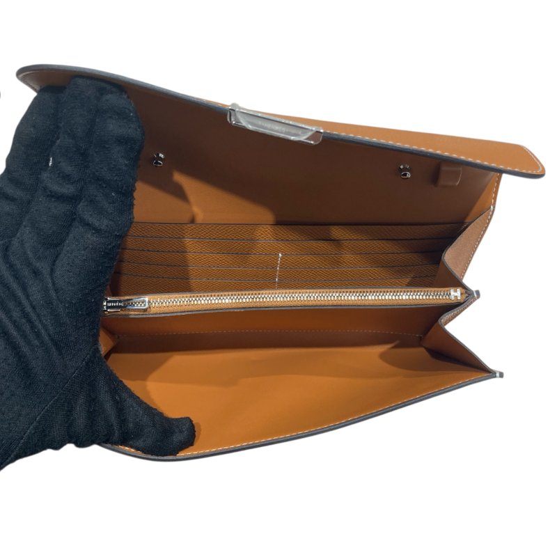 HERMES 愛馬仕 CONSTANCE TO GO 肩背手拿包 皮革 金棕 銀釦-10