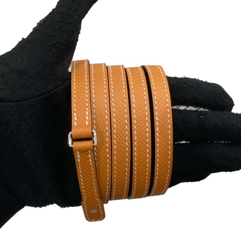 HERMES 愛馬仕 CONSTANCE TO GO 肩背手拿包 皮革 金棕 銀釦-11