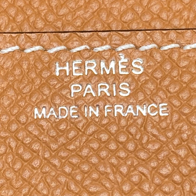 HERMES 愛馬仕 CONSTANCE TO GO 肩背手拿包 皮革 金棕 銀釦-12