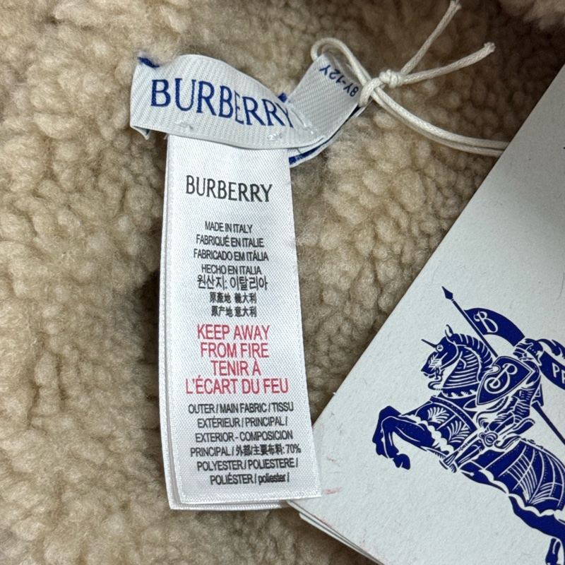 「員購特價」（童）全新BURBERRY  雙面格紋絨毛漁夫帽 博柏利可愛童帽 雙面可用-10