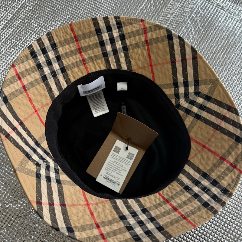 「英國代購」全新Burberry 博柏利 經典格紋漁夫帽-1