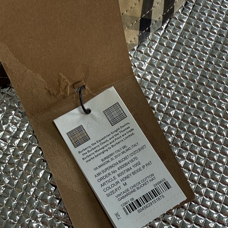 「英國代購」全新Burberry 博柏利 經典格紋漁夫帽-3