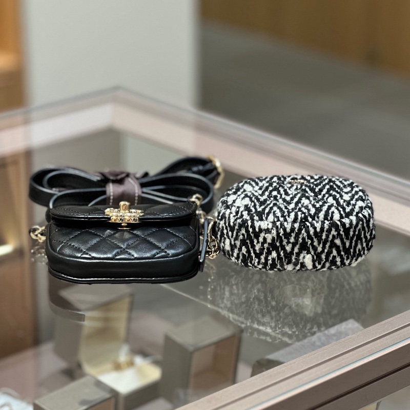 chanel香奈儿双子腰包毛呢羊皮双子星-2