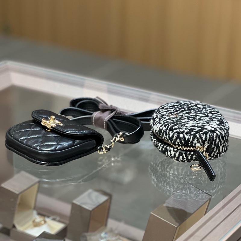 chanel香奈儿双子腰包毛呢羊皮双子星-3