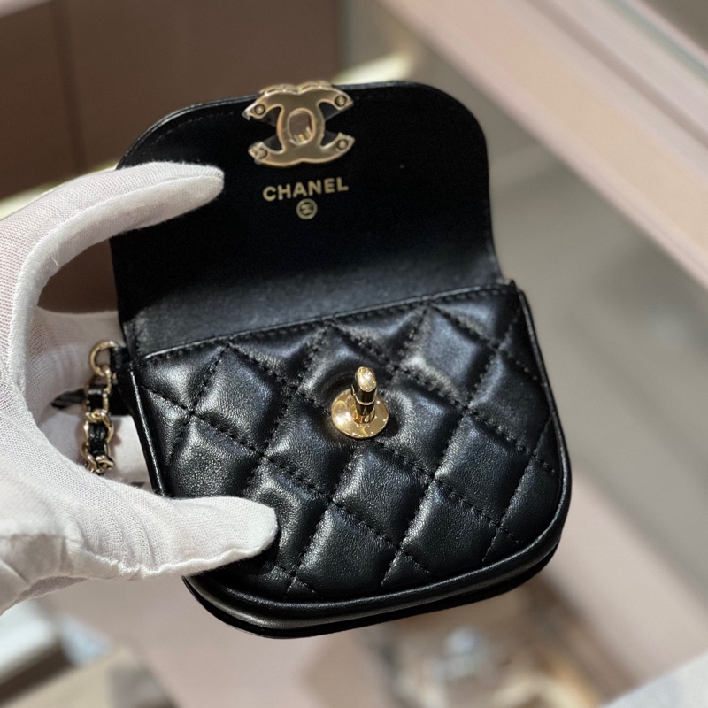 chanel香奈儿双子腰包毛呢羊皮双子星-6