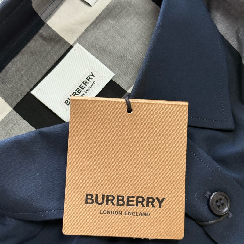 「英國代購」全新BURBERRY博柏利［專櫃價24500］經典格紋襯衫海軍藍-5