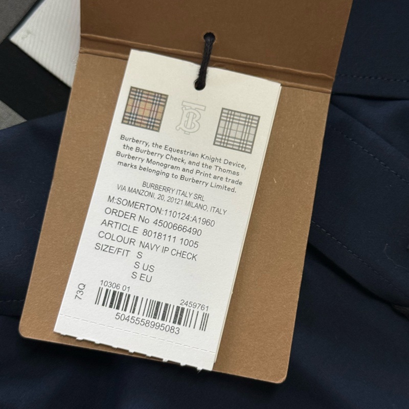 「英國代購」全新BURBERRY博柏利［專櫃價24500］經典格紋襯衫海軍藍-6