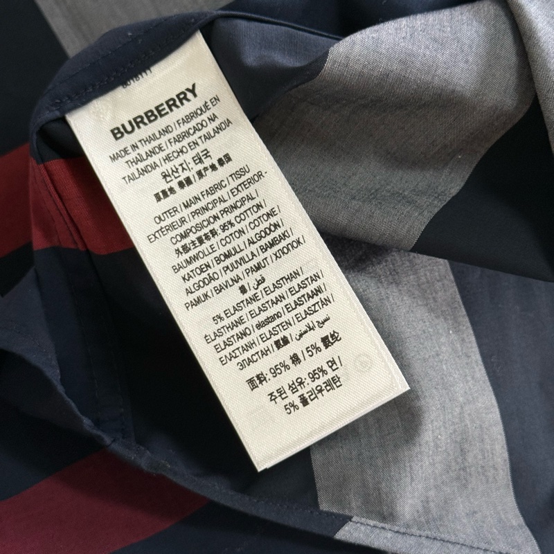 「英國代購」全新BURBERRY博柏利［專櫃價24500］經典格紋襯衫海軍藍-7