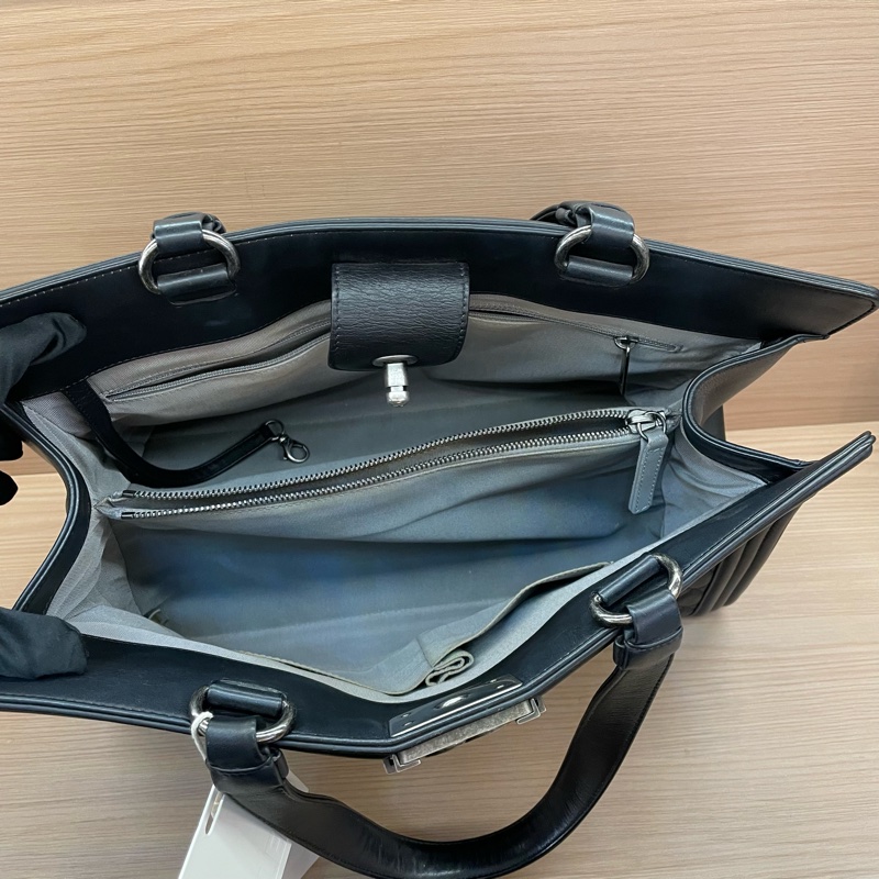 NO:C32 Chanel香奈儿 大號 2015年 20開 黑色牛皮菱格纹leboy系列托特手提包 有塵袋 無卡 無盒子-10