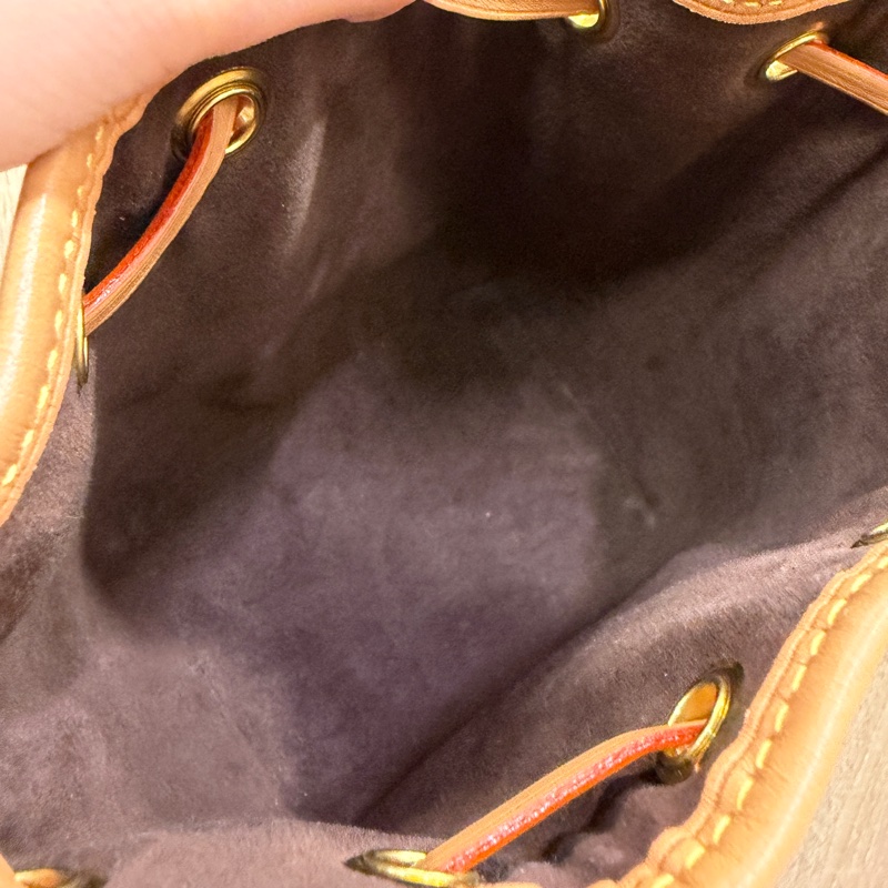 LV 原花Nano Noe金釦手提斜背水桶包M81266-14