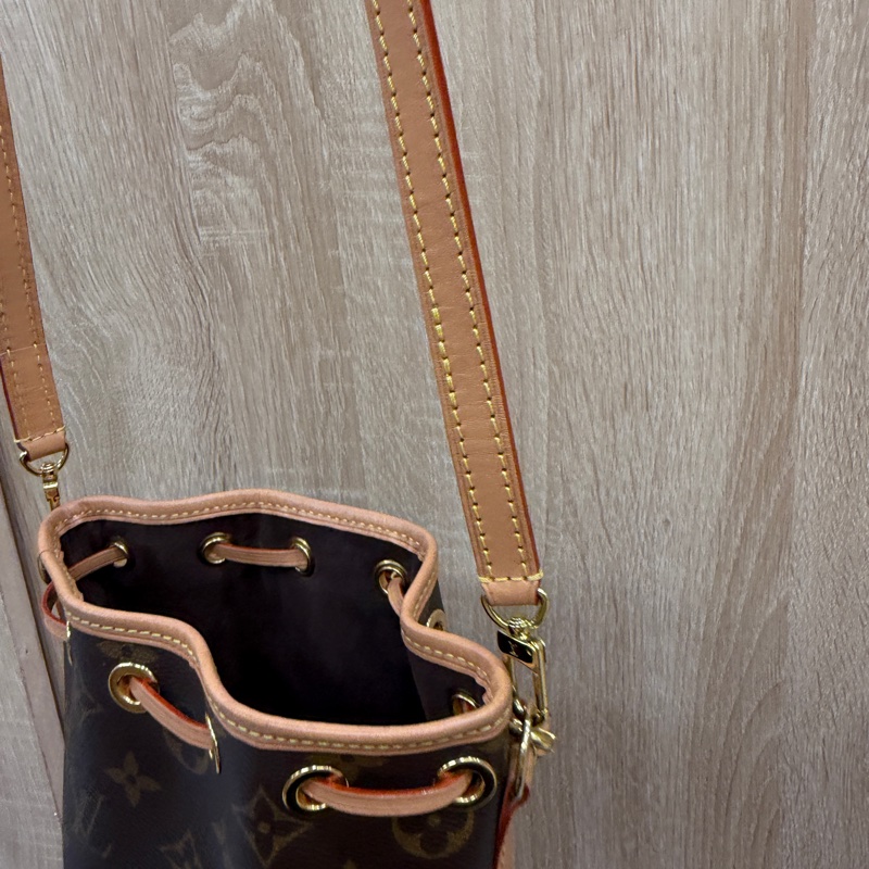 LV 原花Nano Noe金釦手提斜背水桶包M81266-19