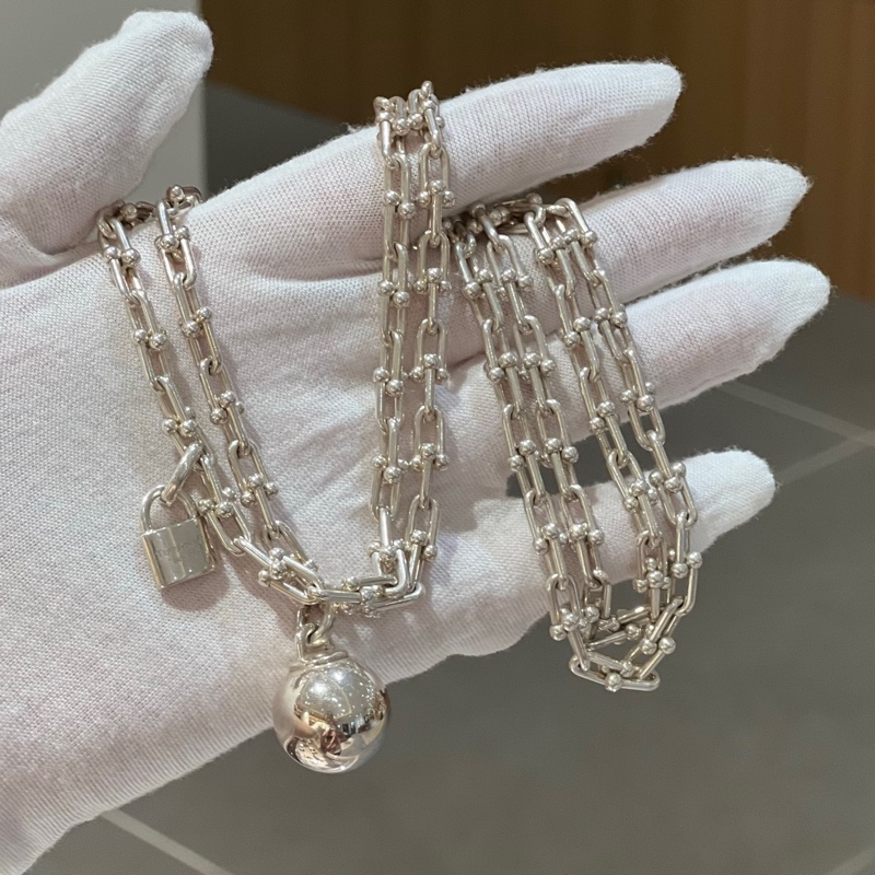 Tiffany蒂芙尼Hardwear系列925银小号缠绕式项链-4