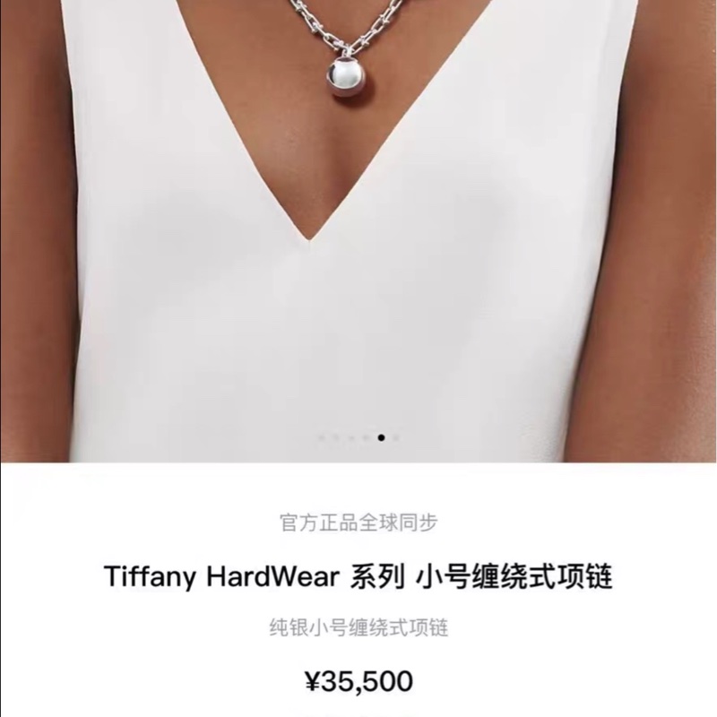 Tiffany蒂芙尼Hardwear系列925银小号缠绕式项链-7