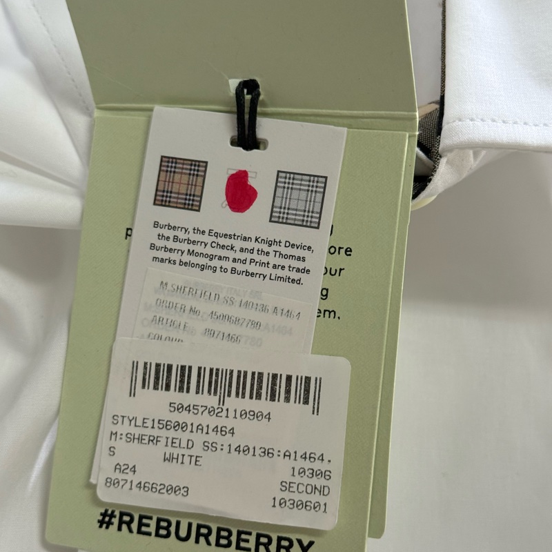 「員購特價」全新BURBERRY ［專櫃價18900］博柏利經典短袖襯衫-2