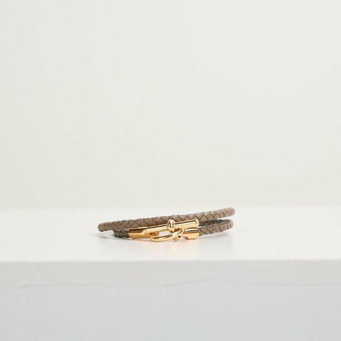 Hermès Glenan Double Tour手環/大象灰