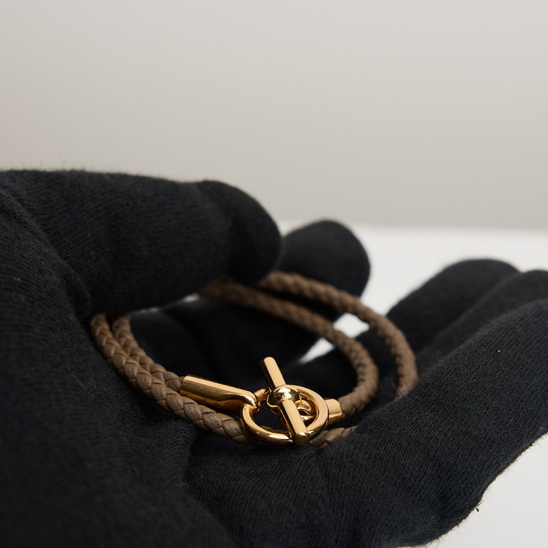 Hermès Glenan Double Tour手環/大象灰-1