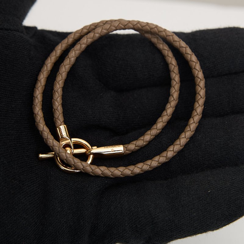 Hermès Glenan Double Tour手環/大象灰-6