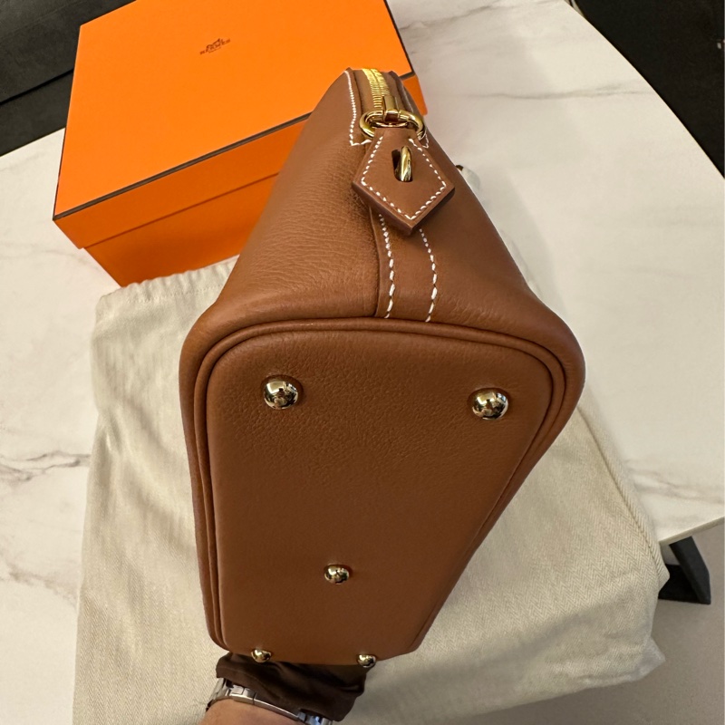 Hermes Bolide 1923 25 金棕色 金扣-4