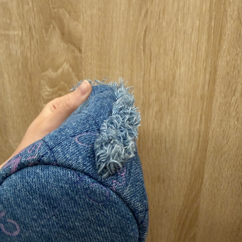 Chanel 牛仔藍菱格紋迷你斜背水桶包-9