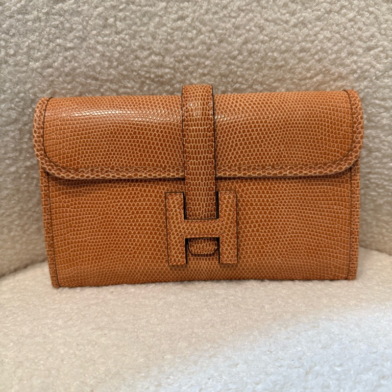 Hermes Jige clutch mini 20cm 5V Rosy Lizard 蜥蜴皮-0