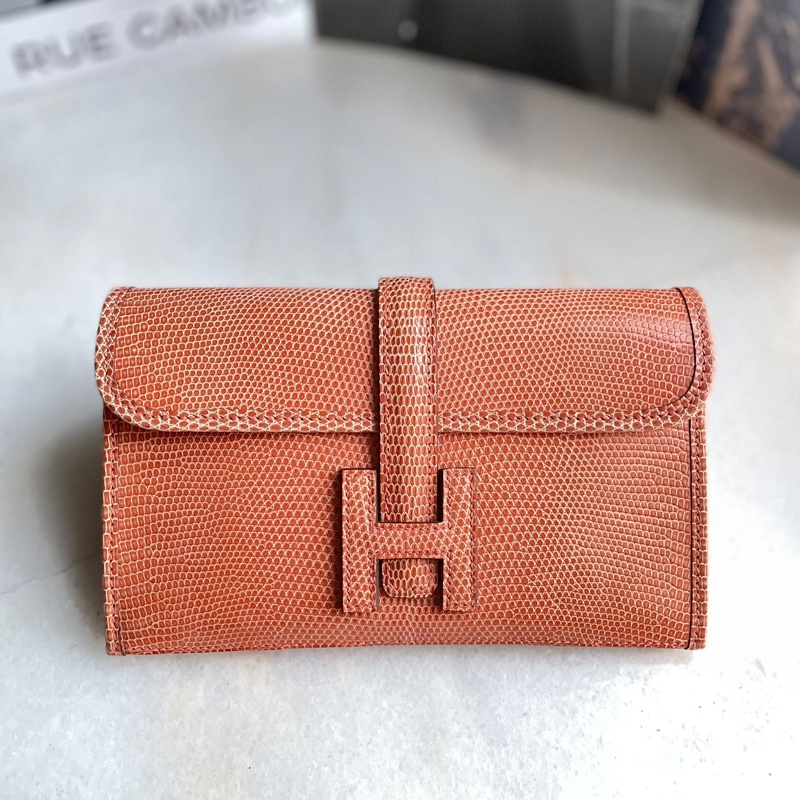 Hermes Jige clutch mini 20cm 5V Rosy Lizard 蜥蜴皮-3
