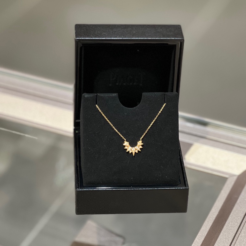 PIAGET伯爵Sunlight系列玫瑰金满钻钻石项链-0