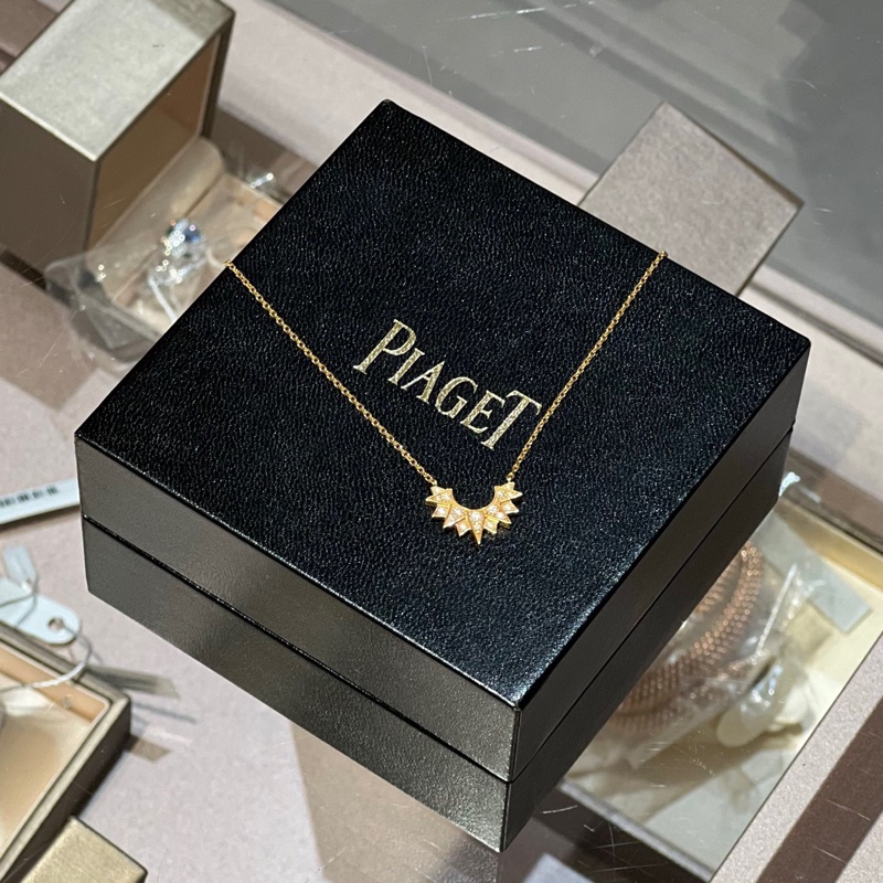 PIAGET伯爵Sunlight系列玫瑰金满钻钻石项链-4