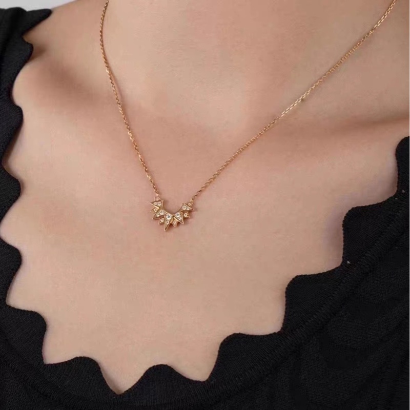 PIAGET伯爵Sunlight系列玫瑰金满钻钻石项链-7