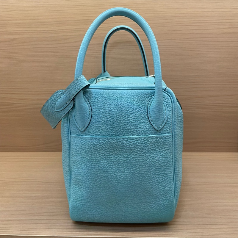 NO：C97 Hermes Lindy30 马卡龙蓝 銀扣 TC 2015年  T刻 無附件-2