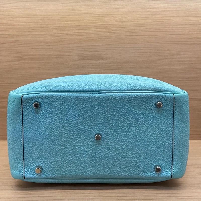 NO：C97 Hermes Lindy30 马卡龙蓝 銀扣 TC 2015年  T刻 無附件-4