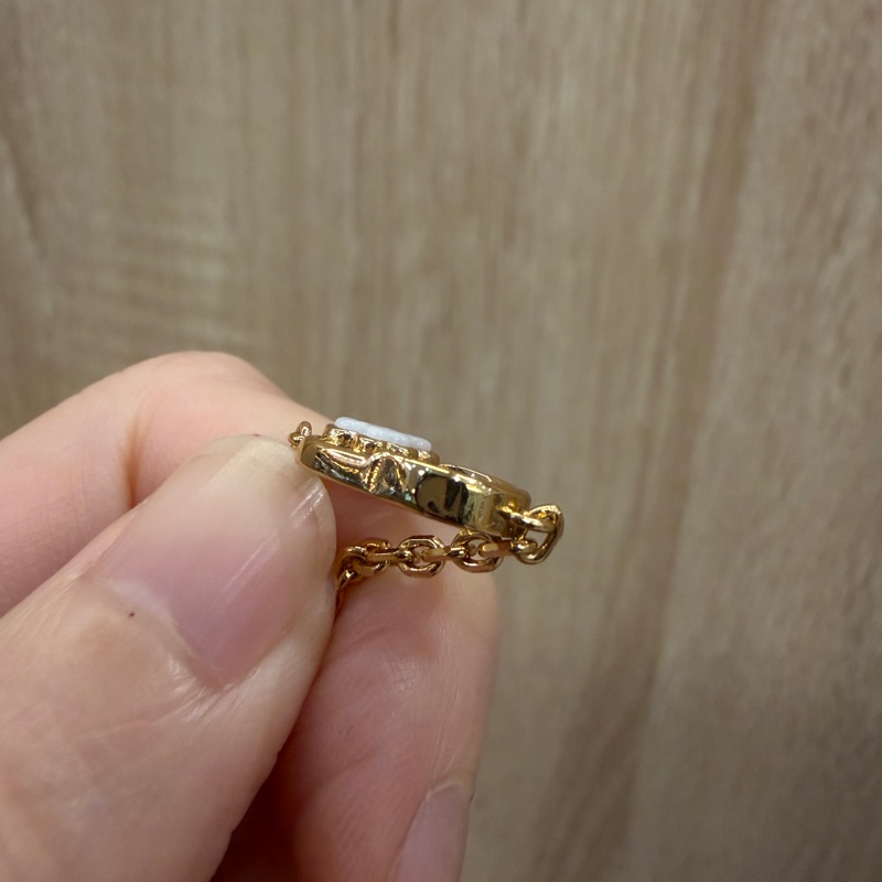 Dior 金色珍珠母貝四葉草Garden手鏈-5