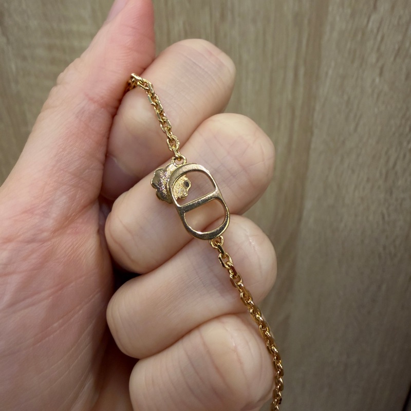 Dior 金色珍珠母貝四葉草Garden手鏈-6