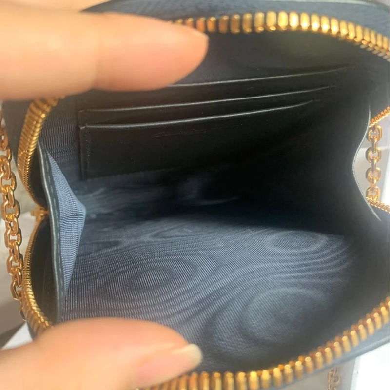 迪奧手機包 鍊條包 斜背包  手提包 鏈條包 肩背包 腋下包 香奈兒  閒置 未使用 有專櫃單 dior 30 Montaigne Call'in Dior Phone Holder with chain-20