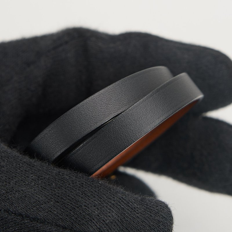 Hermès Behapi Double Tour手環/黑/褐色-6