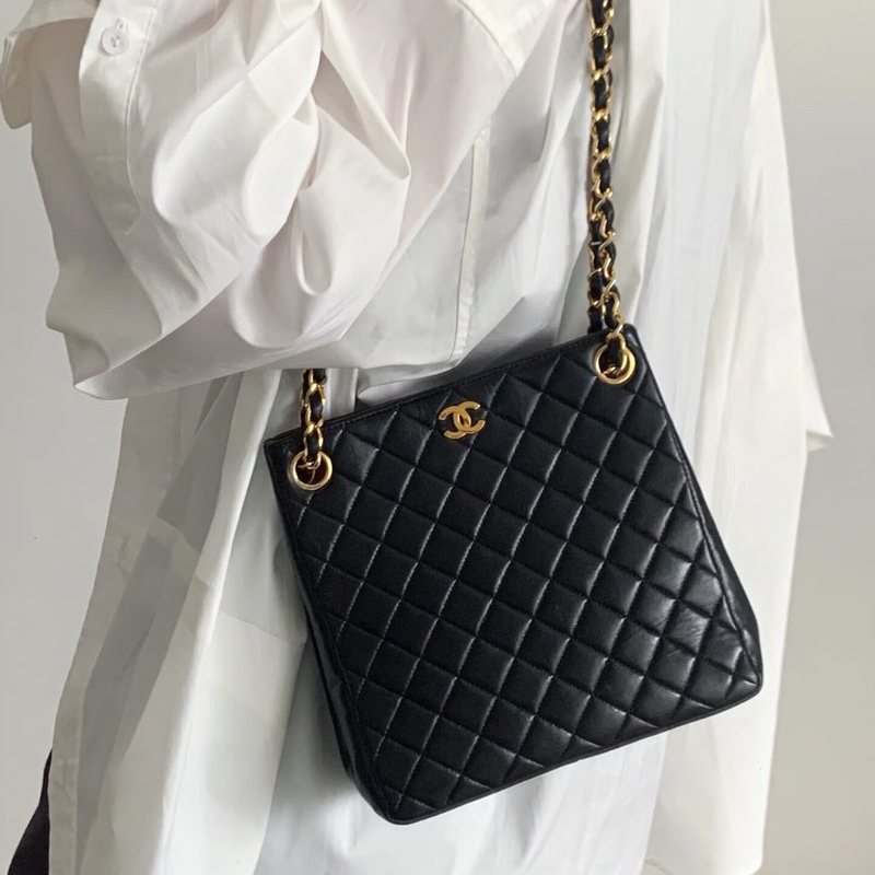 【復古有氣質✨全網最低價】Chanel 中古黑金托特包｜單肩包｜斜揹包-0